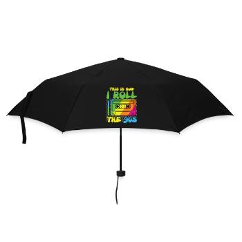 This is how i roll the 90s - Regenschirm (klein) - Schwarz - Vorne