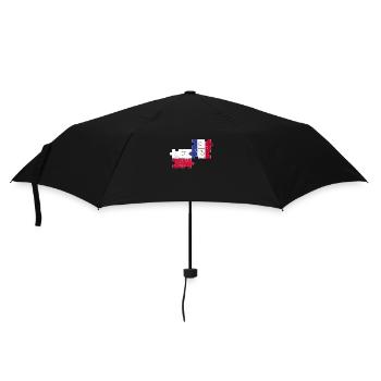 Pologne France Vintage drapeau polonais - Parapluie standard - noir - Devant