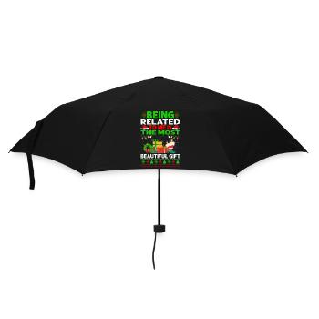 Being Related To Me – Funny Christmas Saying - Umbrella (small) - black - Front