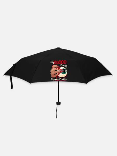 Vampir Blut, Blutsauger lustiger Spruch - Regenschirm (klein) - Schwarz