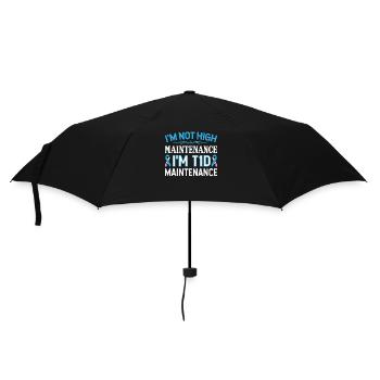 Diabetes I'm low-maintenance with type 1 - Umbrella (small) - black - Front
