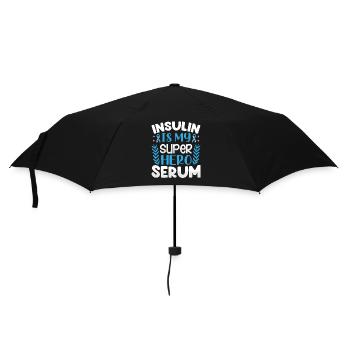 Diabetes Insulin Is My Superhero Serum - Umbrella (small) - black - Front