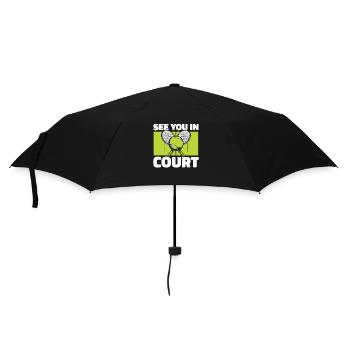 See You In Court Tennis Racket Tennis Coach - Umbrella (small) - black - Front