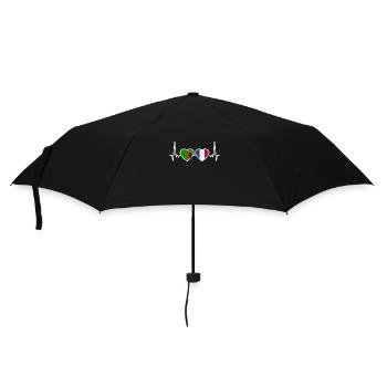 Zambia France Heartbeat Flag Zambia - Umbrella (small) - black - Front