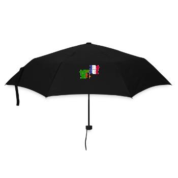Sambia Frankreich Flagge Franzose Sambier - Regenschirm (klein) - Schwarz - Vorne
