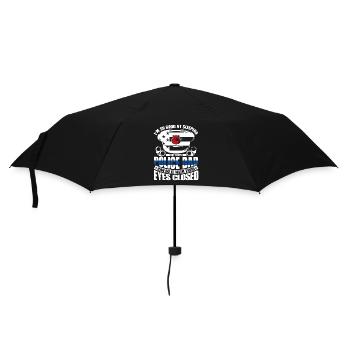 Polizei Polizist Polizeibeamte - Regenschirm (klein) - Schwarz - Vorne