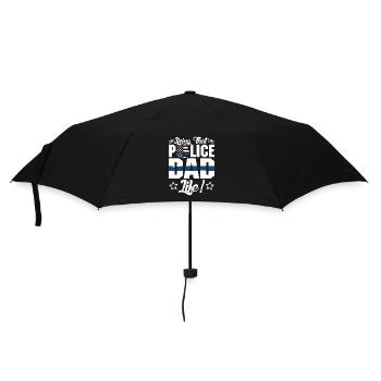 Polizei Polizist Polizeibeamte - Regenschirm (klein) - Schwarz - Vorne