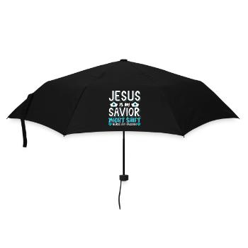 Jesus is my savior Night Shift Nurse - Regenschirm (klein) - Schwarz - Vorne