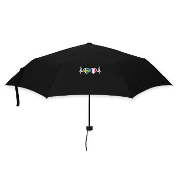 Suède, France, Heartbeat, Drapeau, Suède - Parapluie standard - noir - Devant