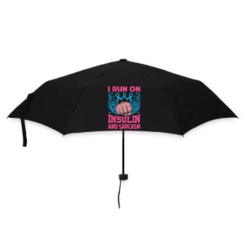 I Run On Insulin And Sarcasm - Umbrella (small) - black - Front