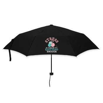 Le stress est causé par le fait de ne pas tricoter assez - Parapluie standard - noir - Devant