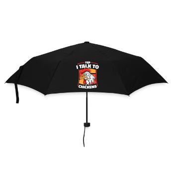 Oui, je parle à l’élevage de poulets - Parapluie standard - noir - Devant