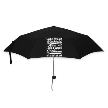 La vie m’a donné le diabète et une douce petite amie - Parapluie standard - noir - Devant