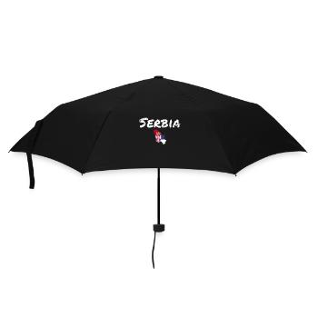 Serbie Vintage carte Serbie drapeau Serbie - Parapluie standard - noir - Devant