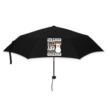 Lama Huacaya stressé et obsédé par l’alpaga - Parapluie standard - noir - Devant
