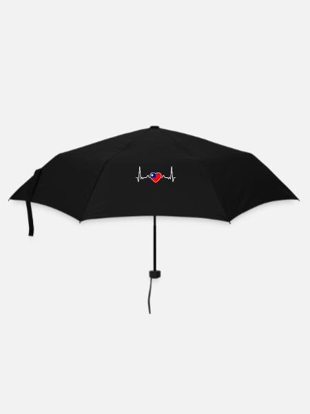 Taiwan Heartbeat Taiwanese Flag Taiwanese - Umbrella (small) - black