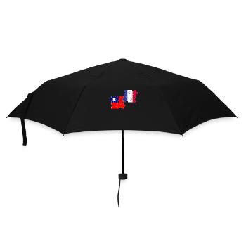 Taiwan France Flag French Taiwanese - Umbrella (small) - black - Front