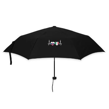 Slovakia Italy Vintage Heartbeat Flag Slovak - Umbrella (small) - black - Front