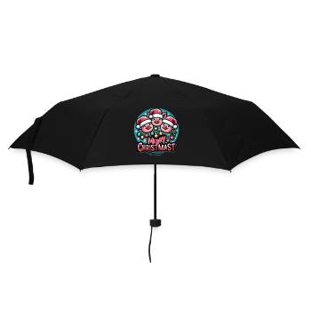 JOYEUX Noël - Repas de Noël rôti - Parapluie standard - noir - Devant