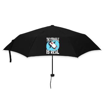 La lutte est un vrai manchot empereur oiseau de mer - Parapluie standard - noir - Devant