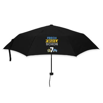 7 Jahre Geburtstag Junge Mädchen Spielzeug Auto - Regenschirm (klein) - Schwarz - Vorne