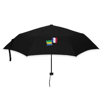 Gabon France Vintage Flag Gabonese - Umbrella (small) - black - Front