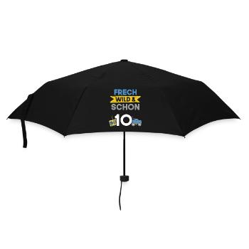 10 Jahre Geburtstag Junge Mädchen Spielzeug Auto - Regenschirm (klein) - Schwarz - Vorne