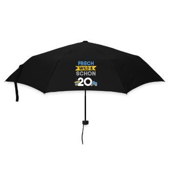 Geschenk 20 Jahre Geburtstag Spielzeug Auto - Regenschirm (klein) - Schwarz - Vorne