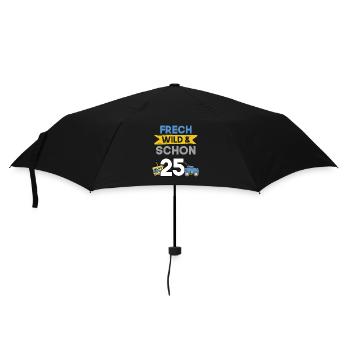 Geschenk 25 Jahre Geburtstag Spielzeug Auto - Regenschirm (klein) - Schwarz - Vorne