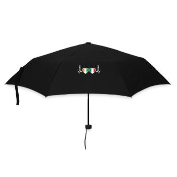 Côte d’Ivoire Italie Heartbeat Flag Ivoirien - Parapluie standard - noir - Devant