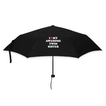 I Love My Awesome Twin Sister - Umbrella (small) - black - Front