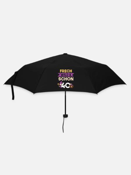 Geschenk 40 Jahre Geburtstag Halloween Hexe - Regenschirm (klein) - Schwarz