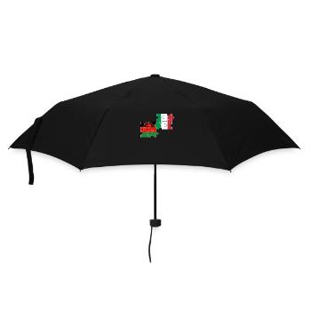 Malawi Italy Flag Italian Malawian - Umbrella (small) - black - Front