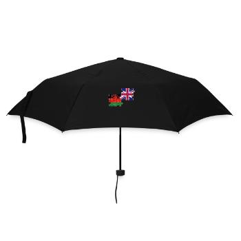 Malawi UK Vintage Flag British Malawian - Umbrella (small) - black - Front