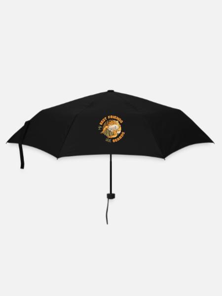 Mes meilleurs amis ont des barbes Pogona Lézard de compagnie - Parapluie standard - noir