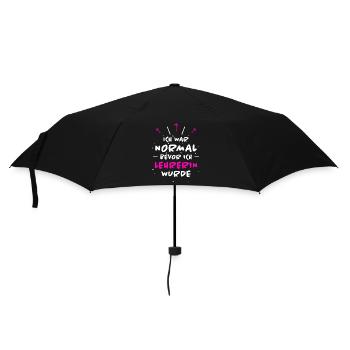 Lehrerin Spruch Lehrer Lustiges Lehrerin Geschenk - Regenschirm (klein) - Schwarz - Vorne