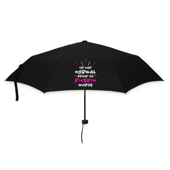 Bikerin Spruch Biker Lustiges Bikerin Geschenk - Regenschirm (klein) - Schwarz - Vorne