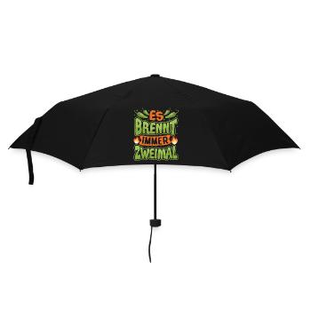 Es brennt immer Zweimal - Chili Koch Scharfe Sauce - Regenschirm (klein) - Schwarz - Vorne