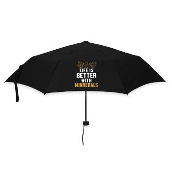 Life is Better with Minerals Geologist Mineral - Umbrella (small) - black - Front