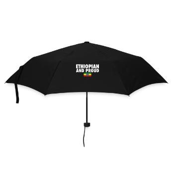 Ethiopian And Proud Ethiopia Ethiopian Flag - Umbrella (small) - black - Front