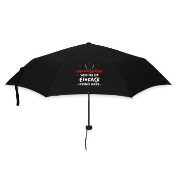 Handwerker Spruch Heimwerker Handwerker Geschenk - Regenschirm (klein) - Schwarz - Vorne