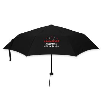 Handwerker Spruch Heimwerker Handwerker Geschenk - Regenschirm (klein) - Schwarz - Vorne