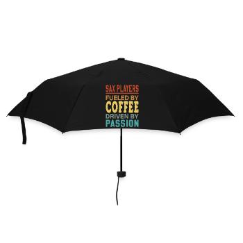 Saxophoniste Instructeur de musique Vêtements pour amoureux du café - Parapluie standard - noir - Devant