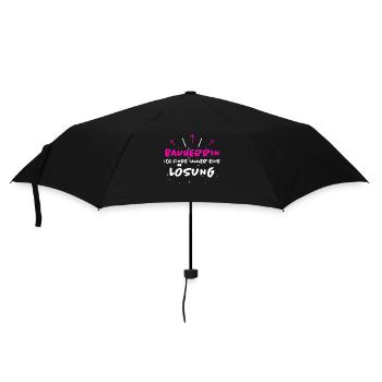 Bauherrin Spruch Bauherr Lustig Bauherrin Geschenk - Regenschirm (klein) - Schwarz - Vorne