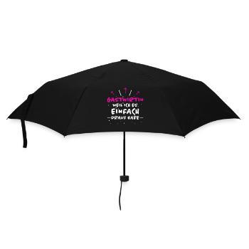 Gastwirtin Spruch Kneipe Witz Gastwirtin Geschenk - Regenschirm (klein) - Schwarz - Vorne