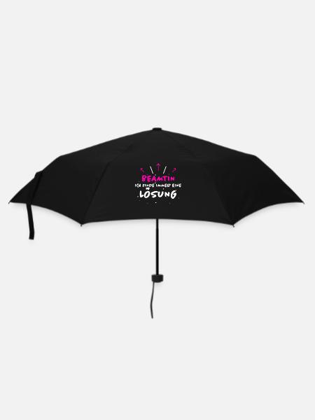 Beamtin Spruch Verbeamtung Büro Beamtin Geschenk - Regenschirm (klein) - Schwarz
