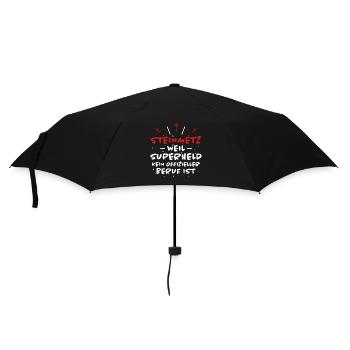 Steinmetz Spruch Beruf Lustiges Steinmetz Geschenk - Regenschirm (klein) - Schwarz - Vorne