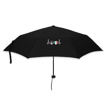 Antigua and Barbuda Italy Heartbeat Flag - Umbrella (small) - black - Front