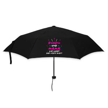 Bikerin Spruch Biker Lustiges Bikerin Geschenk - Regenschirm (klein) - Schwarz - Vorne