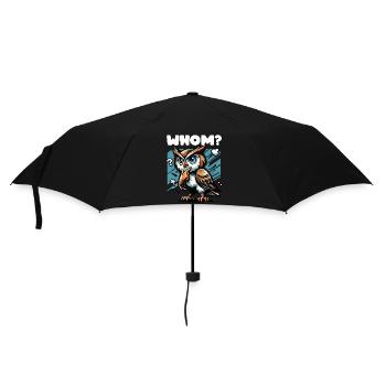 Lustige Eule Whom Humor - Regenschirm (klein) - Schwarz - Vorne
